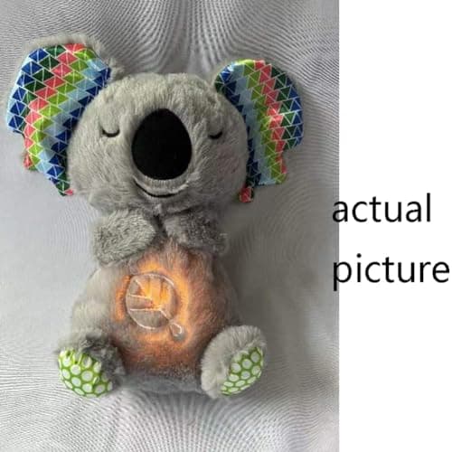 Lumière de Sommeil Pour Enfants, Peluche avec Respiration et Luminosité Apaisante, Cadeau de Nuit Éducatif pour Fille et