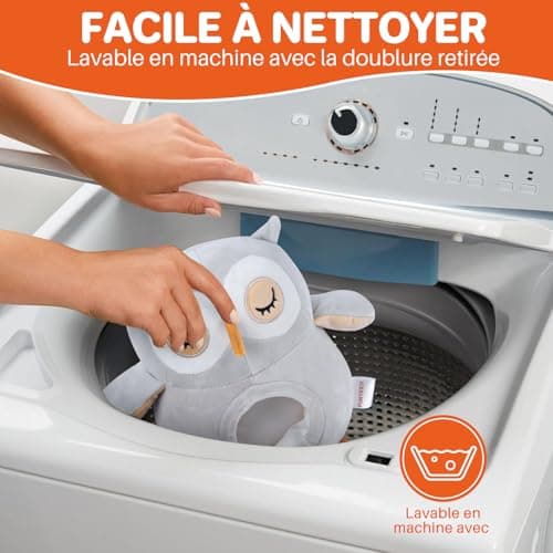 Peluche Hibou Apaisante Hochets Apaisants pour Bébé Veilleuse Jouet Musical Lumineux