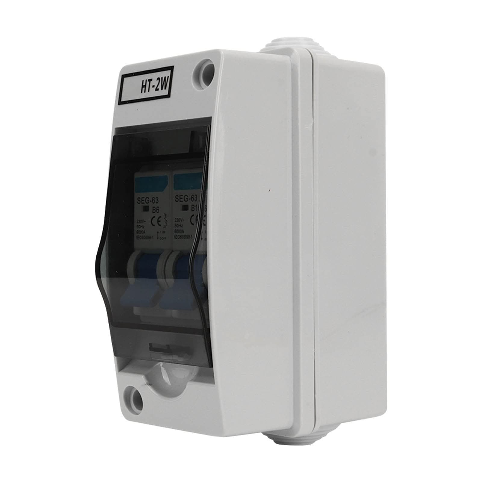 Disjoncteur de Fuite MCB 230V 6A 16A 2 Voies Étanche - Protection Électrique Sécurisée pour Installation Domestique et I