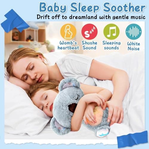 Yizemay Koala Qui Respire - Musique sensorielle - Peluche relaxante pour enfants - Respiration rythmique
