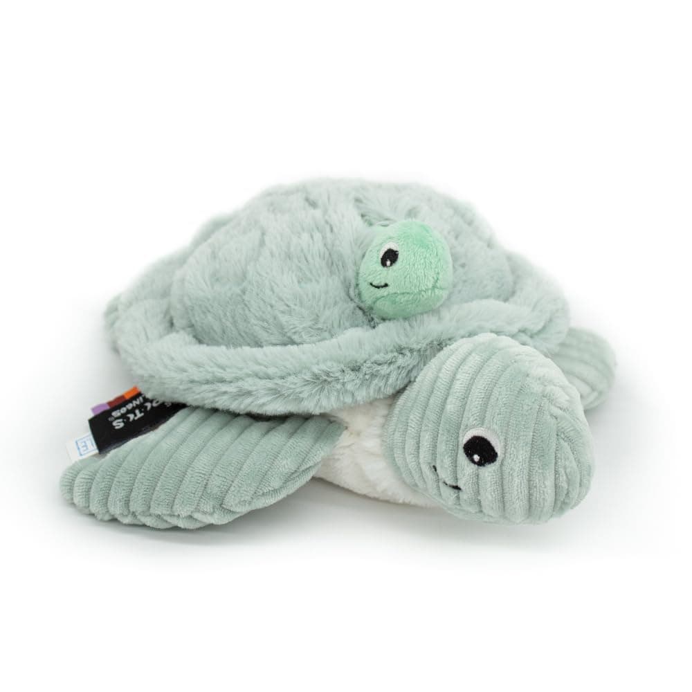 SES DÉGLINGOS PTIPOTOS SAUVENOU Tortue Maman/Bebe Bleu - Peluche Toute Douce - Idée Cadeau de Naissance - 29cm
