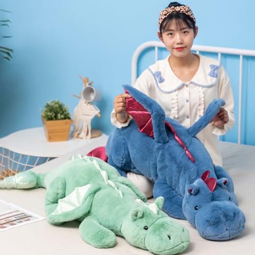 Dragon en peluche lesté pour enfants et adultes, 90,9 cm (2,3 kg), doux et robuste