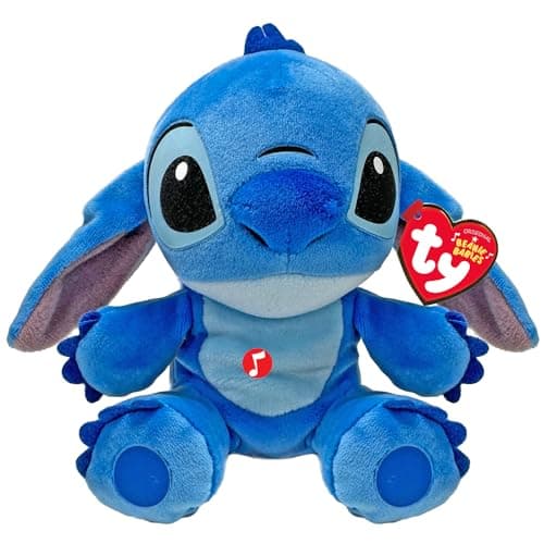 Peluche Musicale Disney Stitch - Doudou Musical Ty44012 Bleu - Jouet pour Enfants