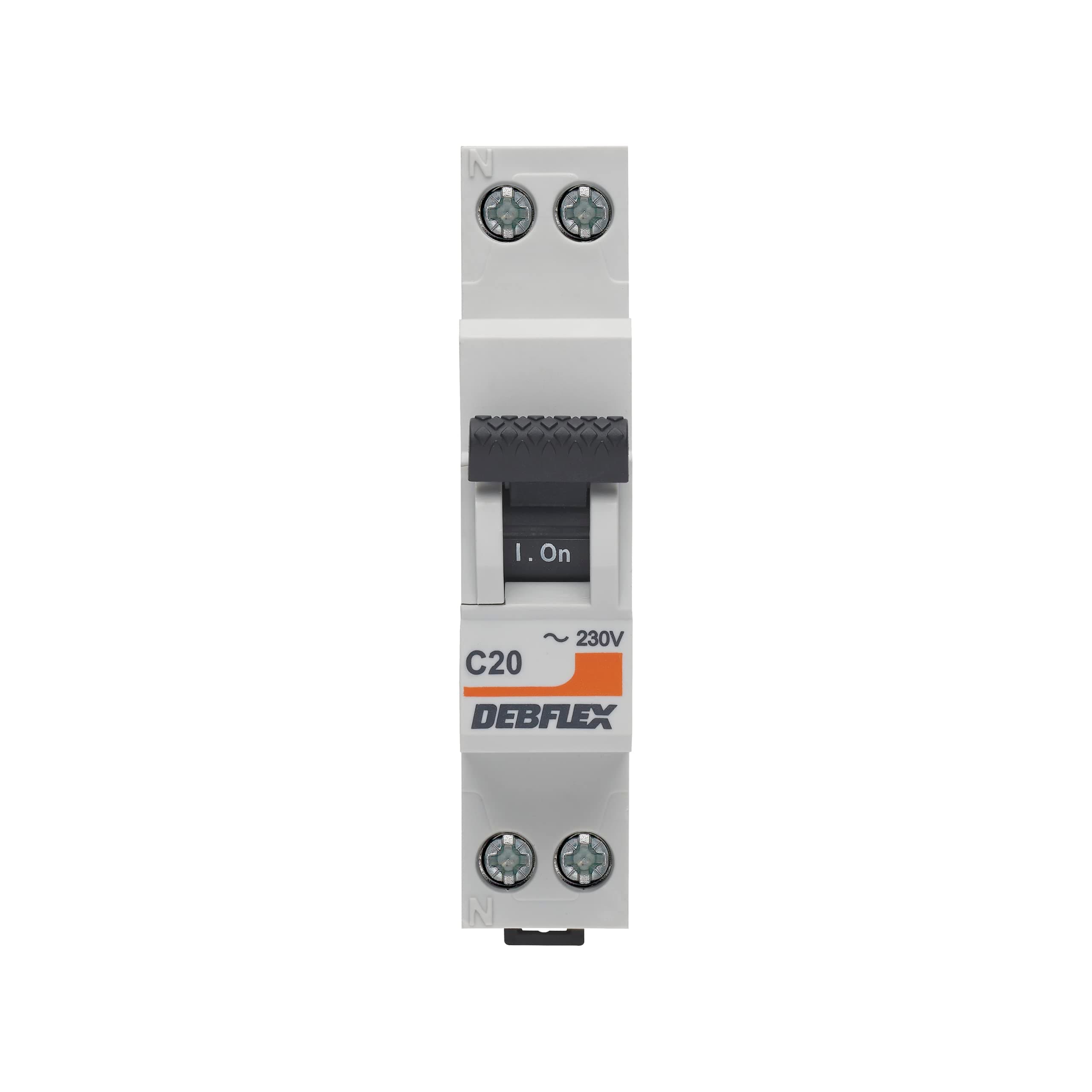 DEBFLEX - Disjoncteur 20A Phase + Neutre 3KA Gris - Installation Tableau Électrique - Certifié NF