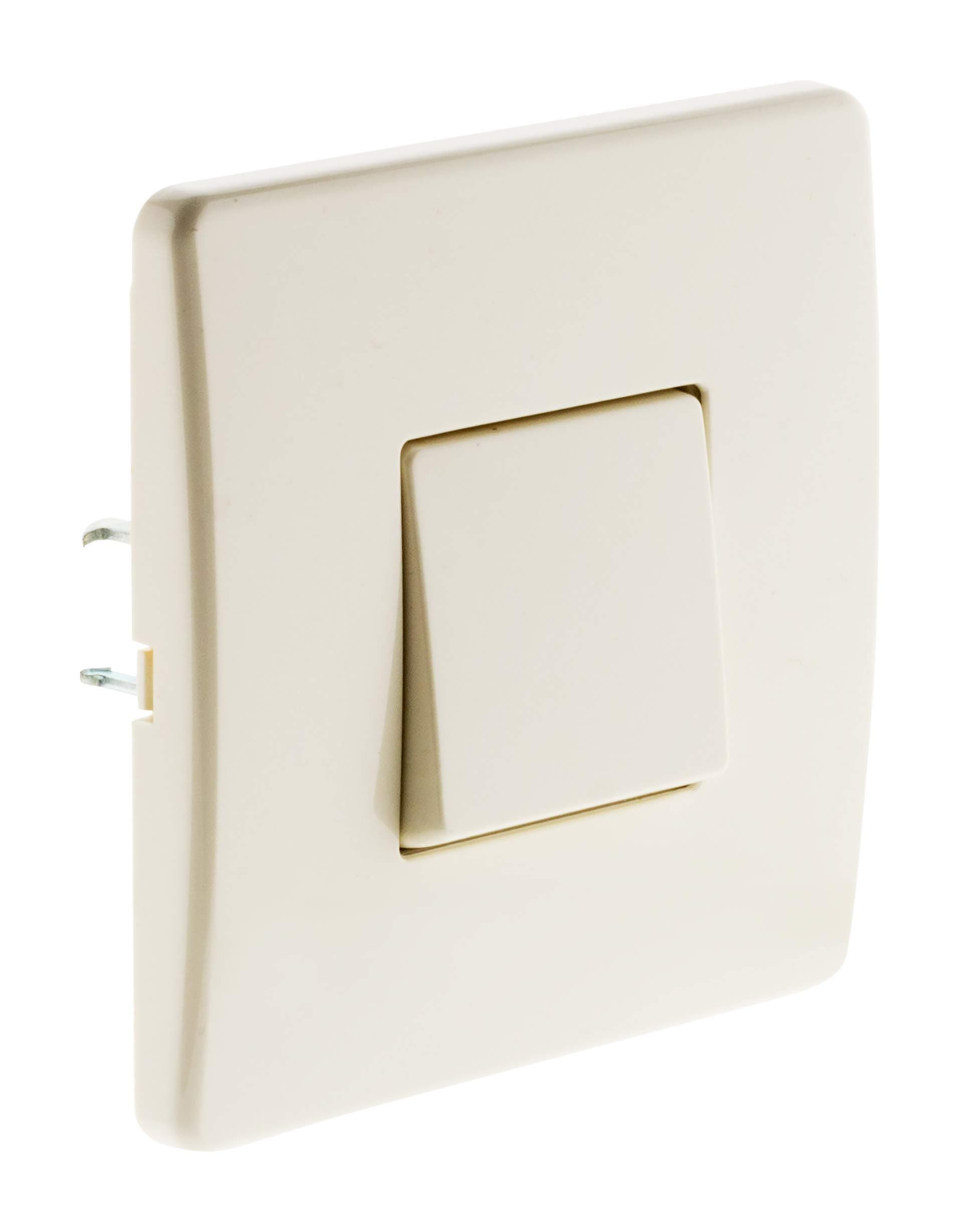 Zenitech Vega 2 Bouton Poussoir Blanc avec Vis et Griffes - Pour Installation Électronique ou Réparation Domestique