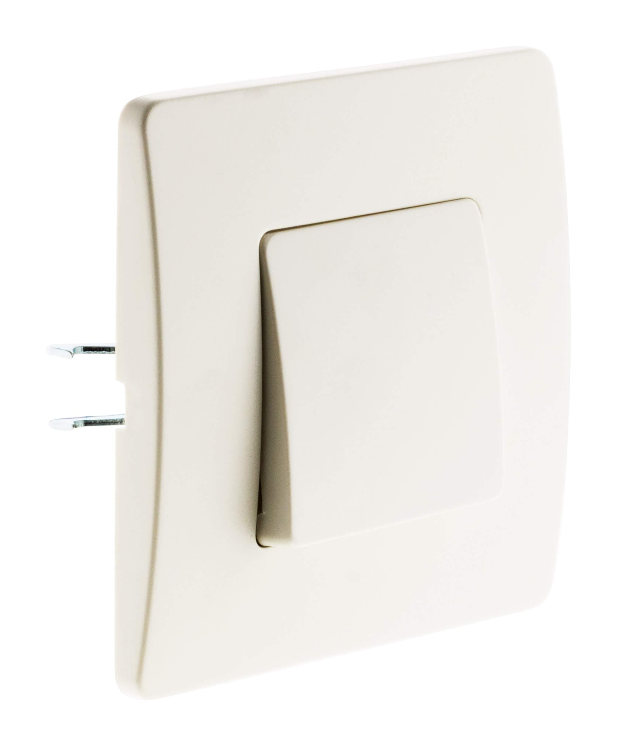 Zenitech - Bouton Poussoir - Blanc | Fixation Rapide | Blanc CE NF | Blanc Rapide Câblage