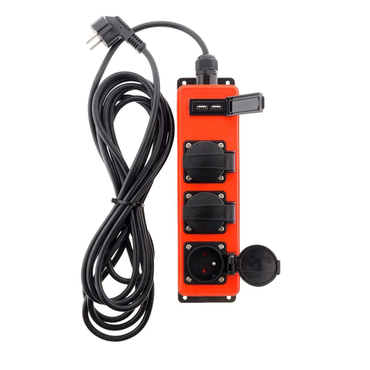 Multiprise étanche 3 Prises 16A 2P+T + USB - Zenitech (Éthanche, 3 Prises, USB)