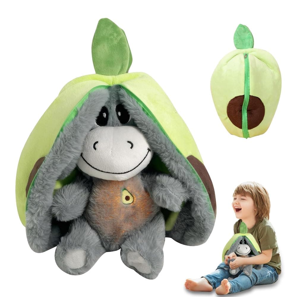 Peluche Qui Respire SKIKHN pour Enfants, Veilleuseavec Mouvement Respiratoire, Cadeau Original d'Anniversaire Filles et