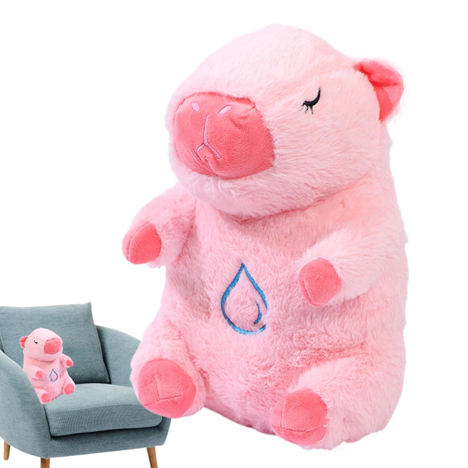 Zunishaone Animal en Peluche Cardiaque Endormi pour Garçons : Musique et Lumière | Jouet Amusant qui Bat des Cœurs | Lou