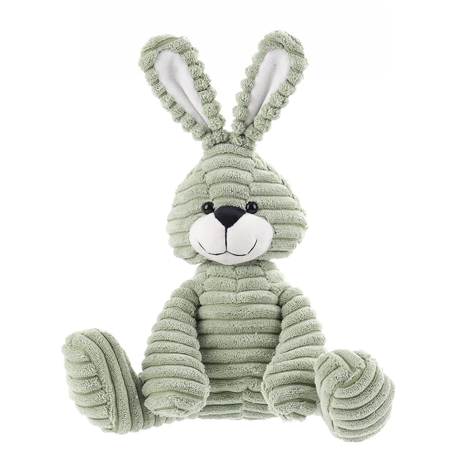 Jouets en peluche Apricot Lamb - Velours côtelé - Lapin Bunny - Doux à câliner - Parfait pour enfant - Vert - 23cm