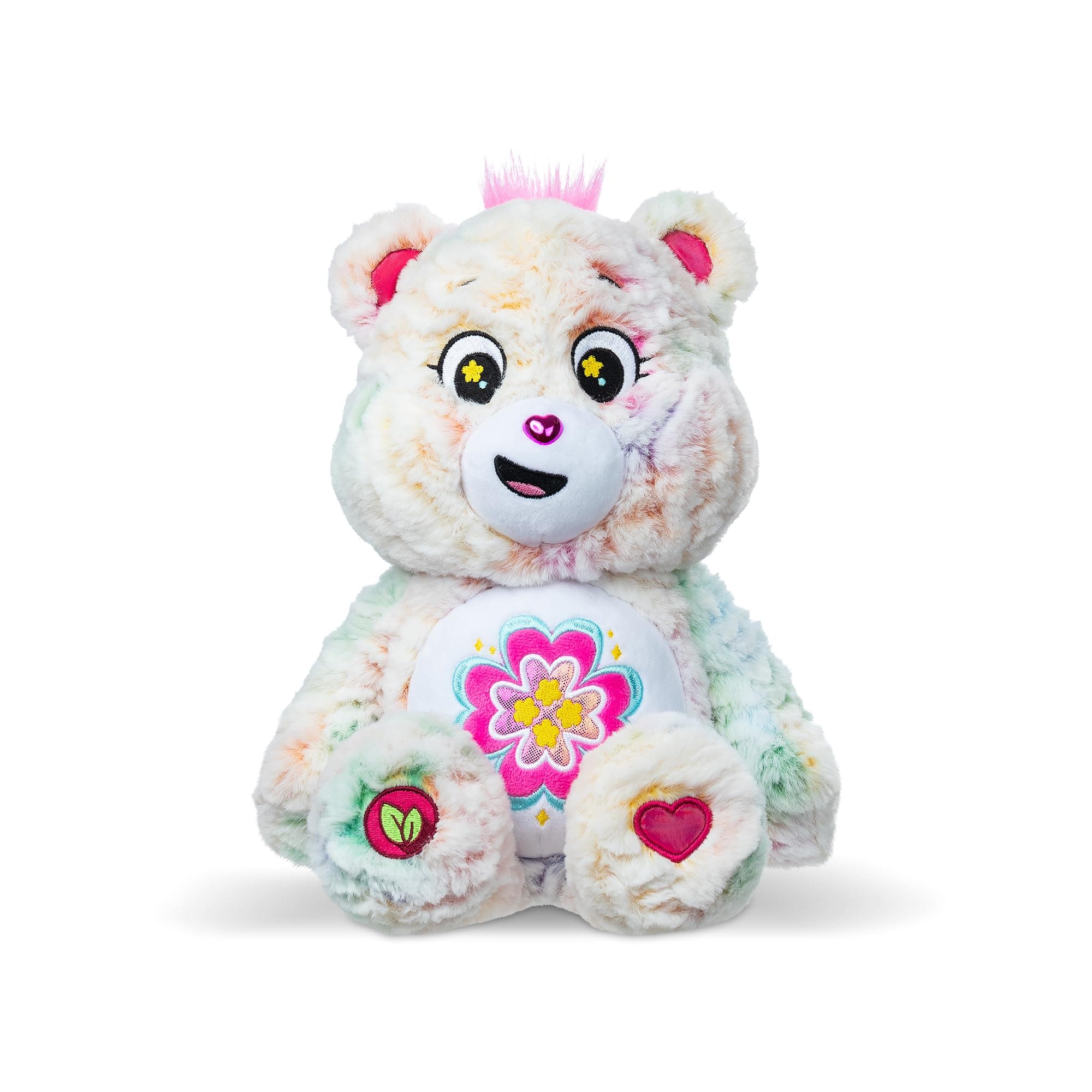 Care Bears Peluche moyenne Écologique – Ours en forme de cœur en fleurs pour enfants