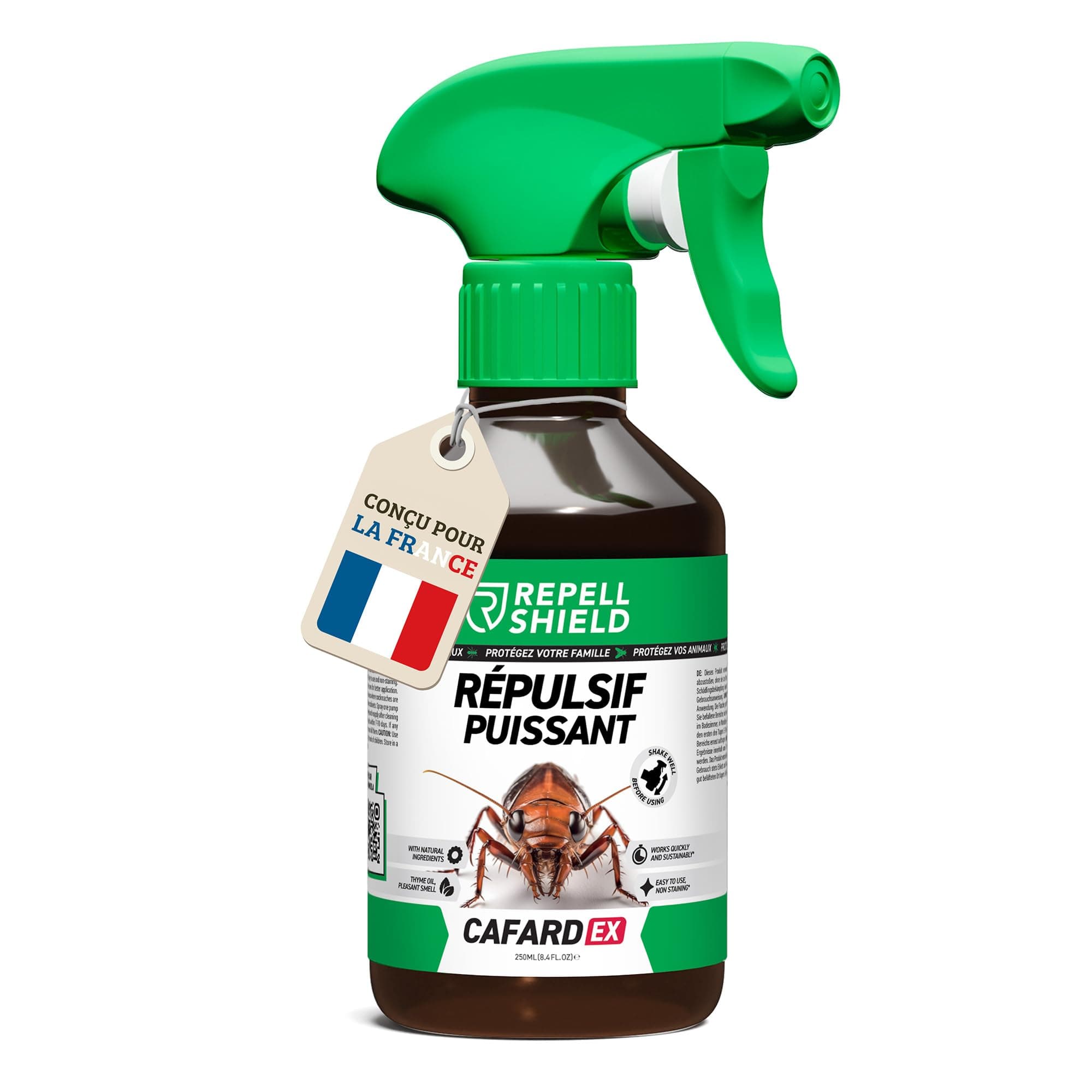 RepellShield® Anti Cafard Naturel pour Cuisine & Salle de Bain - Protection Longue Durée, Sans DEET, Parfum Agréable - 2