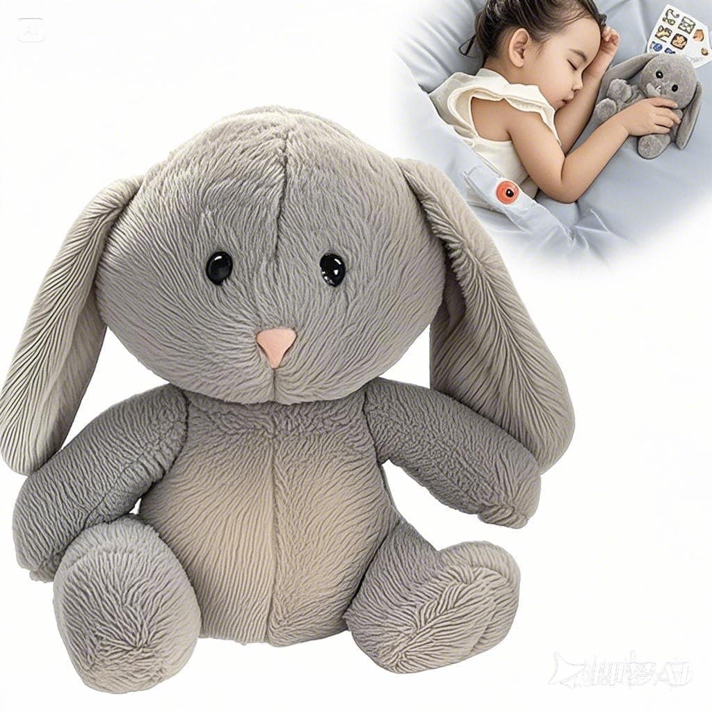 Schlummer Doudou lapin avec battement de cœur mouvement respiratoire musicale cadeau de naissance premier équipement nou