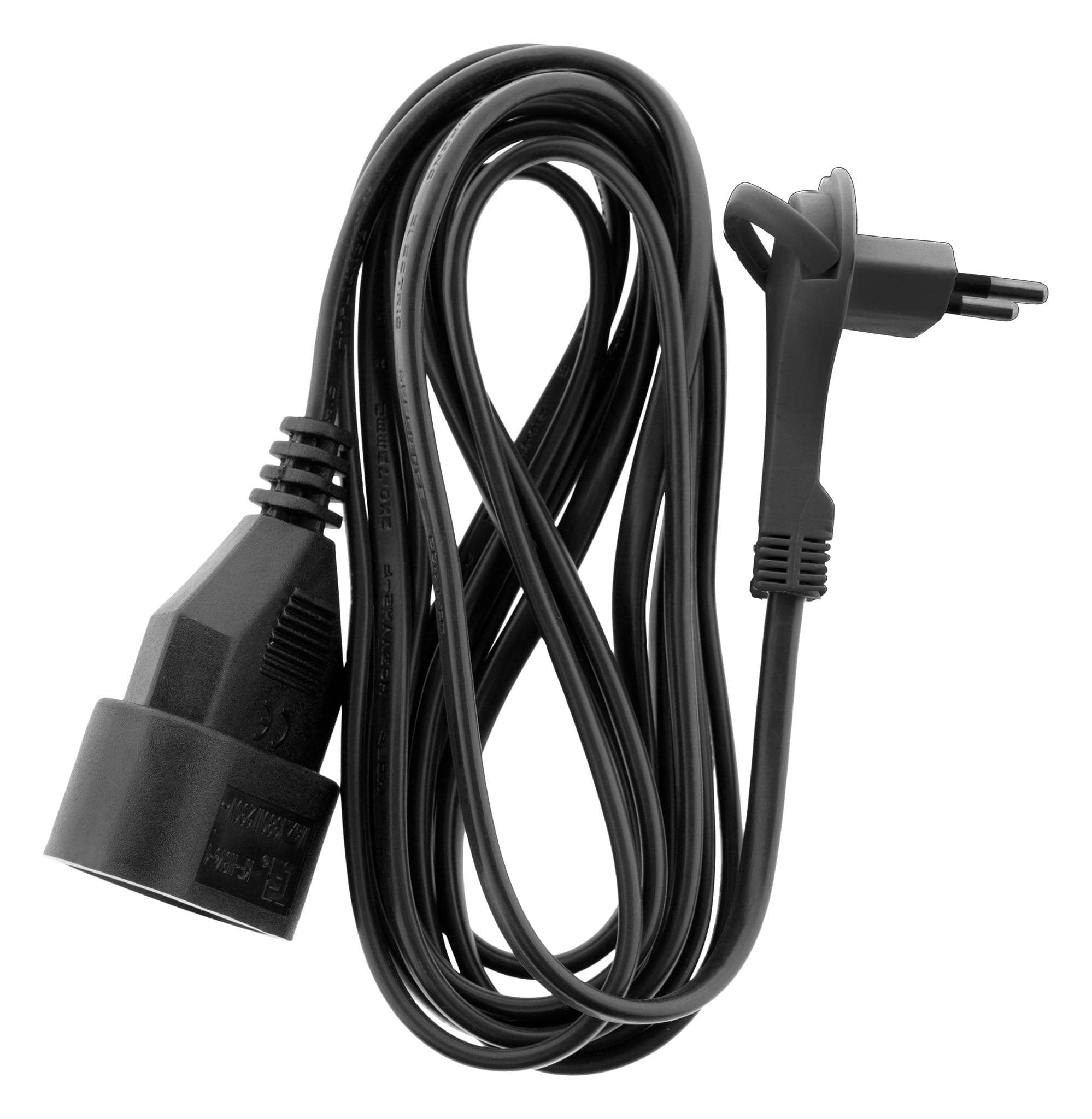 Prolongateur électrique Zenitech 6A 3m Fiche Plate Noir