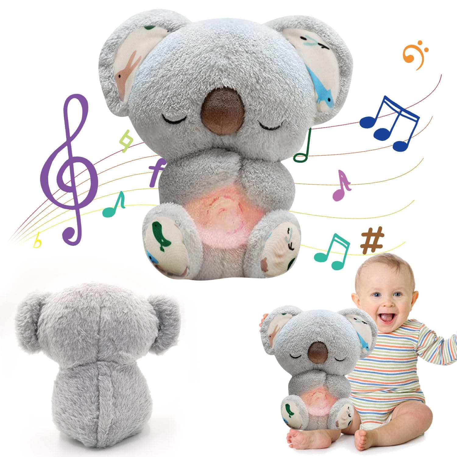 Koala Bear Lou-lumière Veilleuse Bébé Câlins Bonne Nuit, Koala Bear Veilleuse Musicale et Lumineuse pour Nouveau-né, Koa