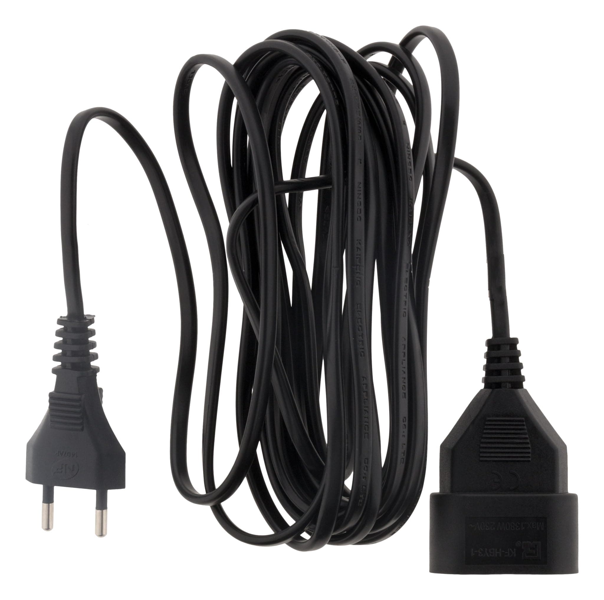 Prolongateur Zenitech H03VVH2F 6A 3m - Noir - Pour Ordinateur Portable - Bureau - Sécurité Élevée - Plug and Play
