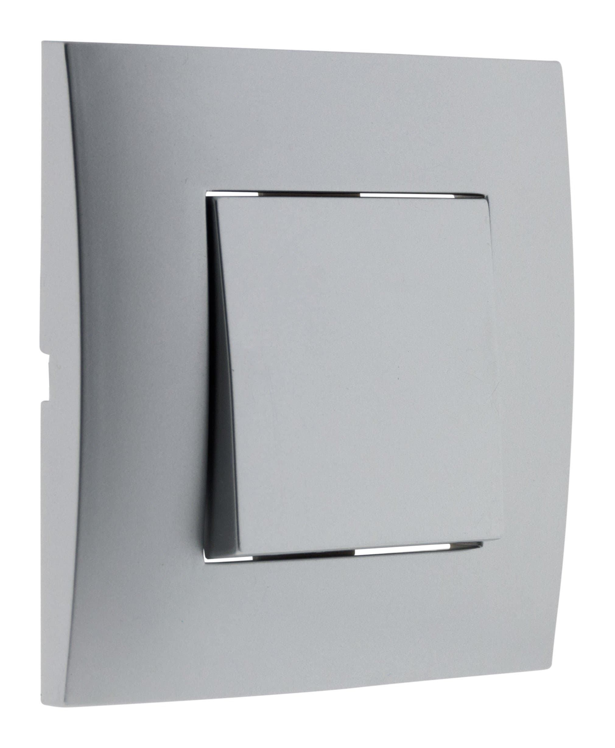 Simplea Bouton Poussoir Silver Prêt à Poser - Équipement Idéal pour Maison et Bureau - Design Minimaliste, Durabilité Ha