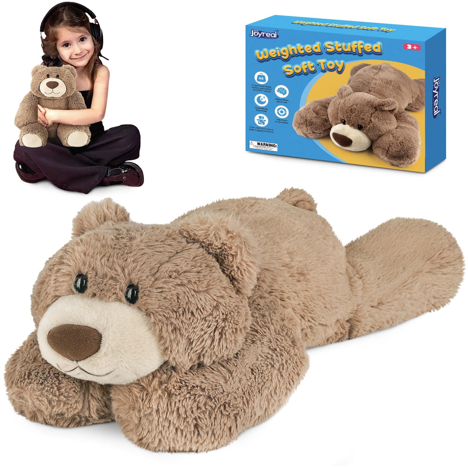 Joyreal Peluche Iesté 1.5 kg, Soulagement de l'anxiété pour adultes, Jouets sensoriels pour l'autisme