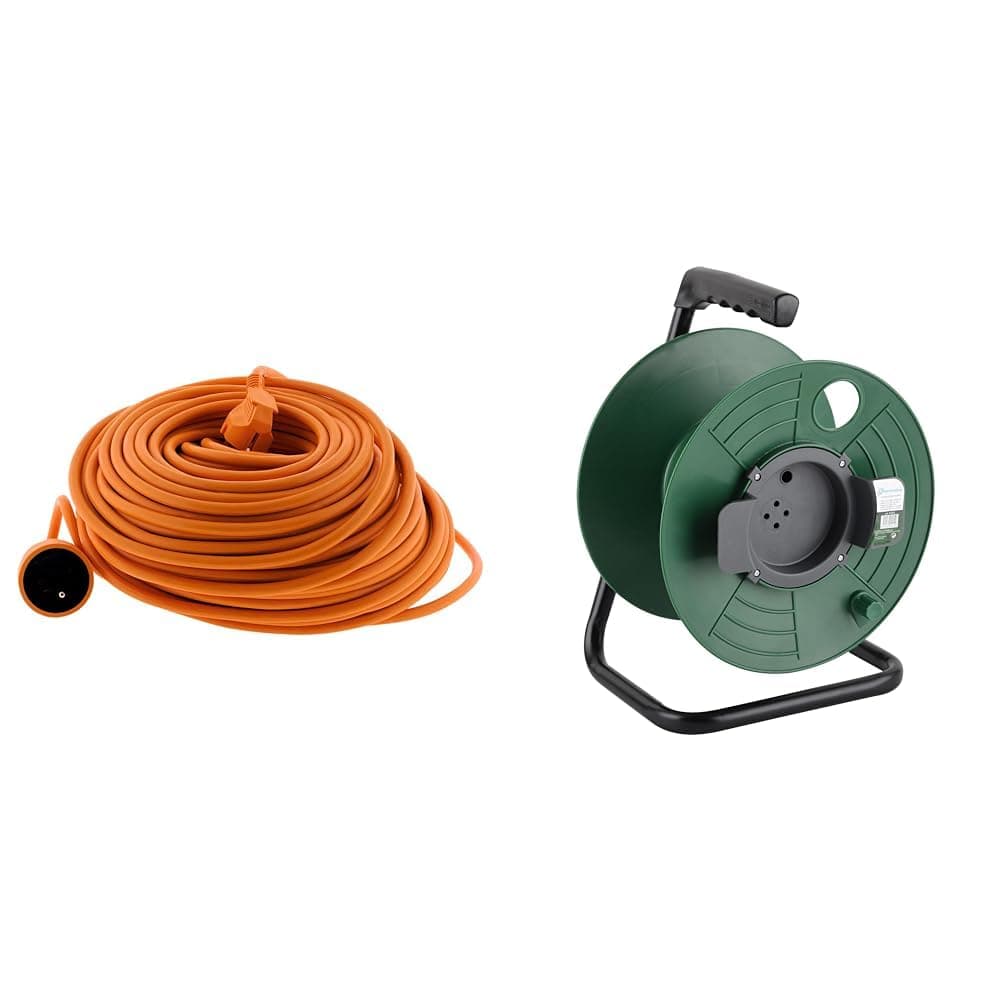 Prolongateur Jardin Zenitech & Electraline 94015 16A HO5VV-F 3G1,5 2P+Terre 50m - Vert foncé