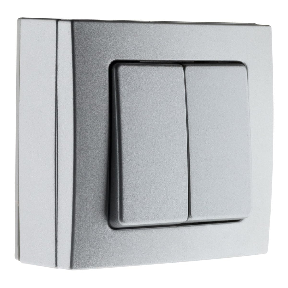 Zenitech - Interrupteur de Va-et-Vient Double 10A Sans Vis Apparente - Électrique pour Moulures - Facile à Installer - C