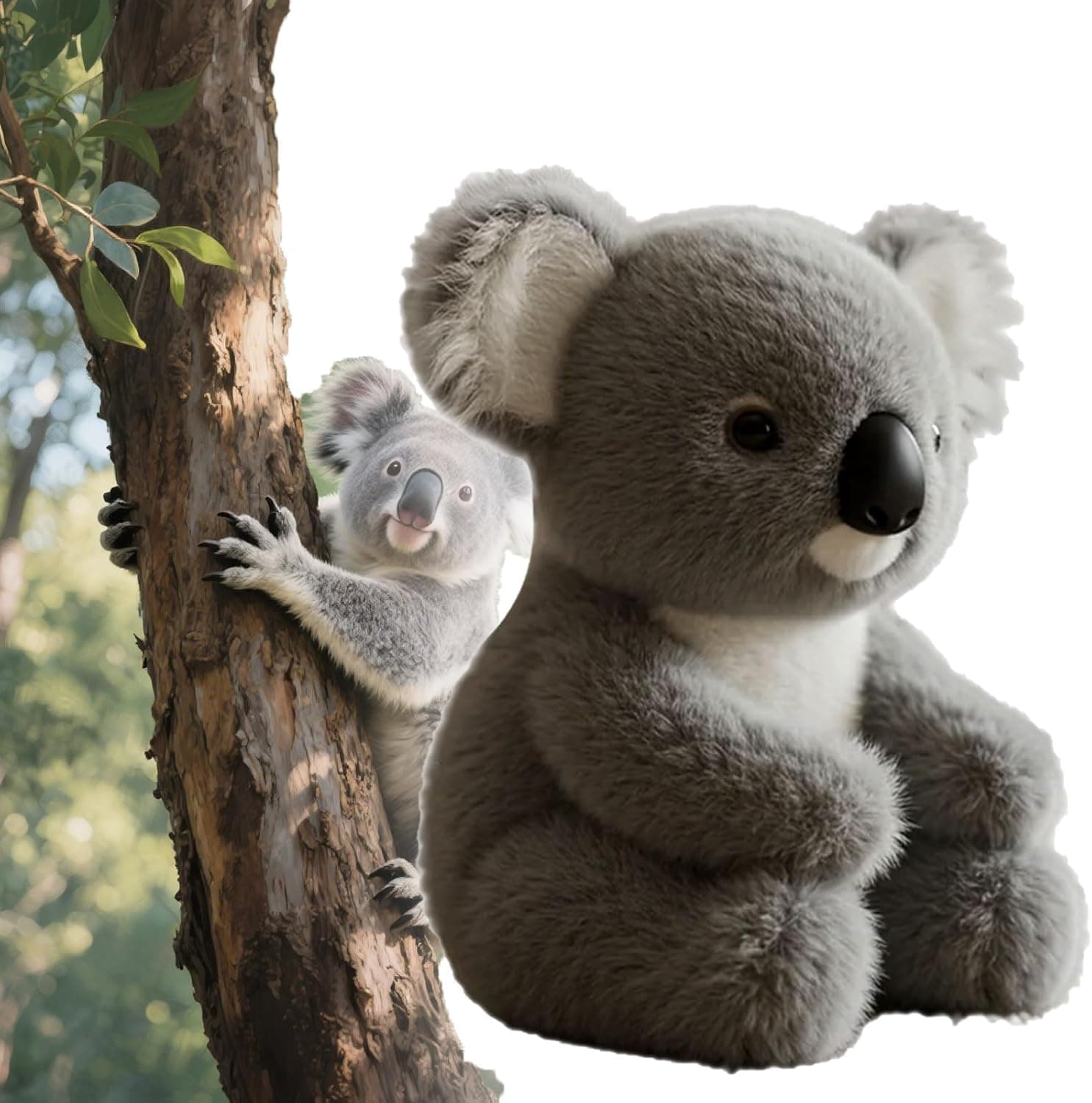 Peluche Koala Háozhenf 25 cm pour Relaxation Adulte - Réel et Doux, Soulagement de l'Anxiété, Aide au Sommeil